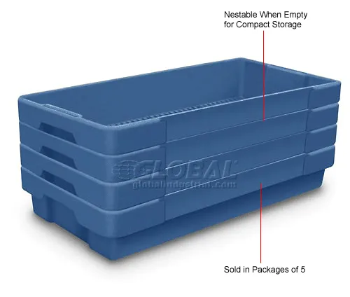 PLAS M200A Plastic Trays (600 x 400 x 120mm) 23.7 Litre Capacity, Stackable  with Solid Sides and Base