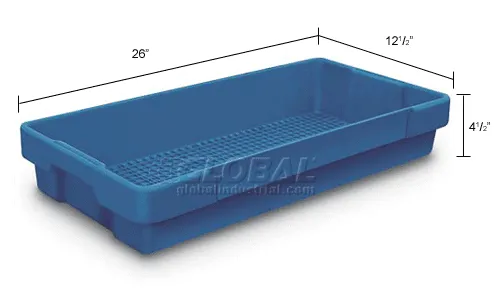 Plastic Utility Tray Dark Blue 26 L X 12-1/2 W X 4-1/2 H - Pkg Qty 5