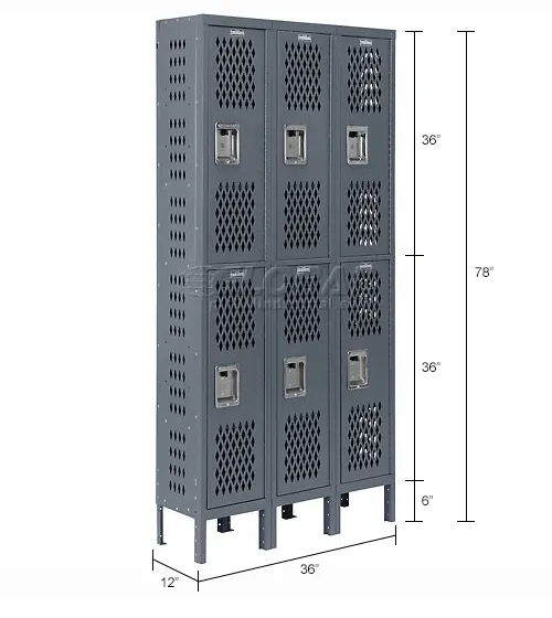 Global Industrial™ Infinity® 2-Tier 6 Door Ventilated Locker