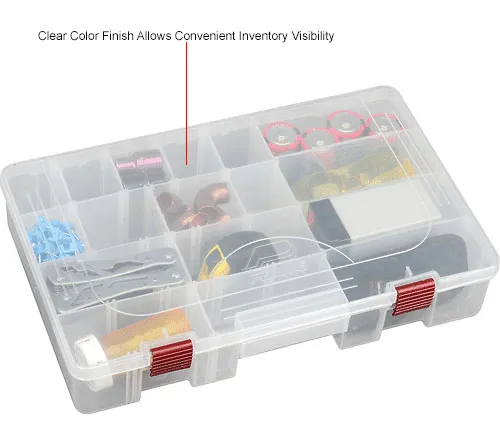 Plano ProLatch™ StowAway® 6-21 Adjustable Compartment Box, 14Wx9-1/8Dx2-13/16H,  Clear - Pkg Qty 3