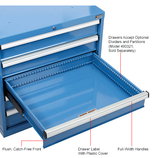 Global Industrial™ Modular Drawer 5 Drawers, w/Lock, 30"Wx27