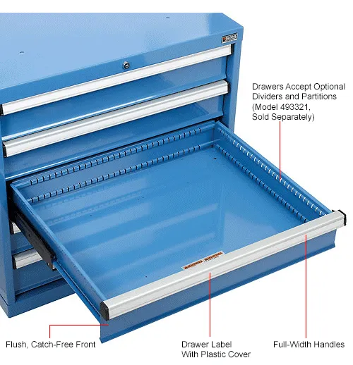 Global Industrial™ Modular Drawer Cabinet, 5 Drawers, w/Lock, 30