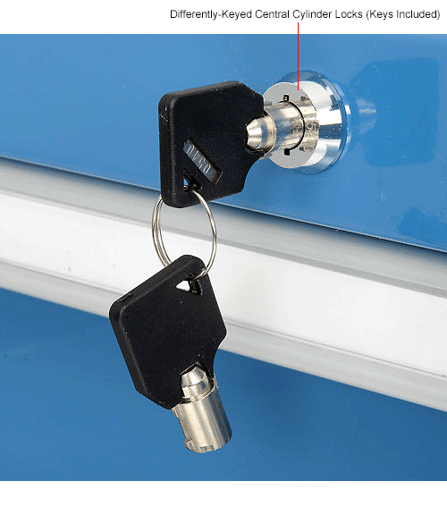 Global Industrial™ Modular Drawer 5 Drawers, w/Lock, 30"Wx27