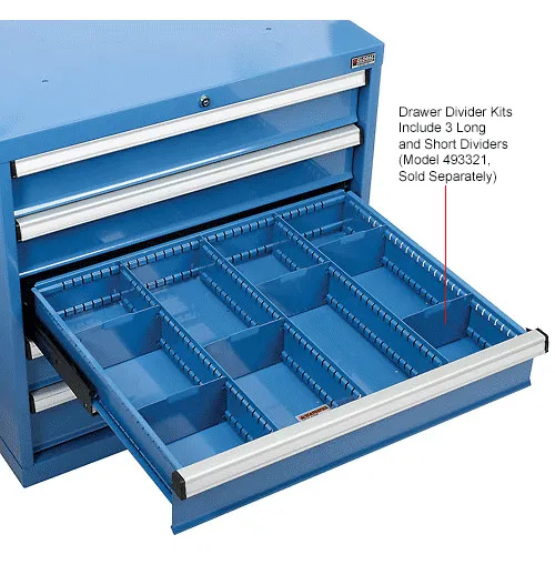 Global Industrial™ Modular Drawer Cabinet, 5 Drawers, w/Lock, 30