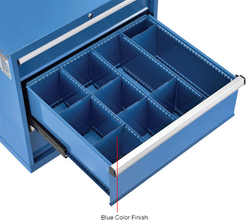 Divider Kit for 10"H Drawer of Global™ Modular Drawer Cabinet 30"Wx27"D, Blue
																			