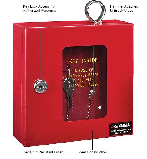 Global Industrial™ Emergency Key Box, 6-1/4
