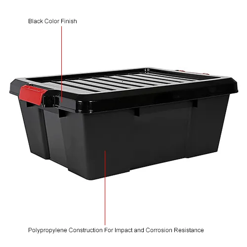 Quantum® Heavy-Duty Latch Container with Lid, 21