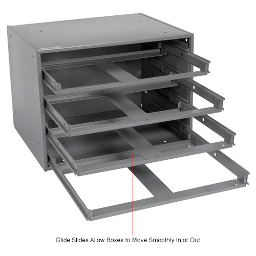 Durham Steel Compartment Box Rack 20 x 15-3/4 x 15 with 4 of 32 ...