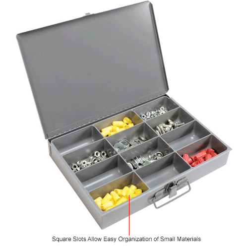 Durham Steel Compartment Box Rack 151/4 x 113/4 x 163/8 with 6 of 12