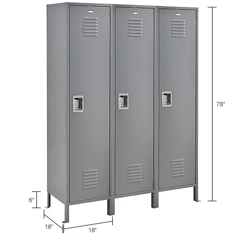 Global Industrial™ Infinity® 1-Tier 3 Door Locker, 54