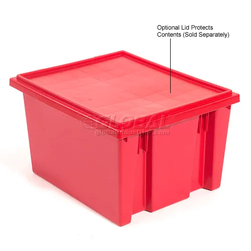 Global Industrial™ Plastic Stack & Nest Storage Container, No Lid