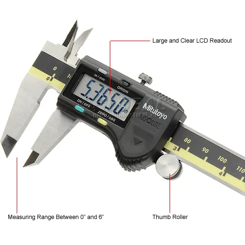 Mitutoyo 500-196-32 Digimatic 0-6''/150MM Stainless Steel Digital Caliper