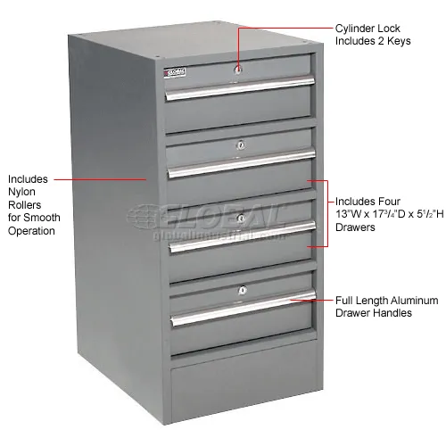 専用ページ Global Industrial™ 60 x 24 Pedestal Workbench - 4 Drawers