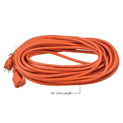 Global Industrial 50 ft. Outdoor Extension Cord, 16/3 Ga, 13A, Orange