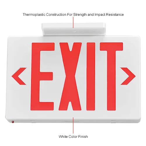 Global Industrial™ LED Exit Sign, Red Letters, Universal Mount