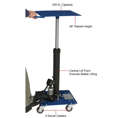 Global Industrial™ Work Positioning Post Lift Table Foot Control 200 Lb