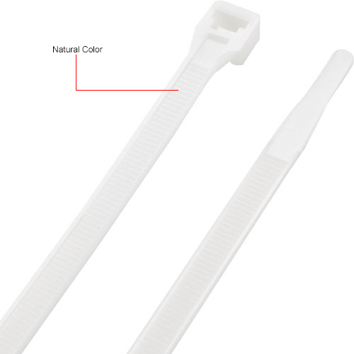 Global Industrial&#8482;  48"Cable Ties, Natural w/UV, 175 lb, 100 pack