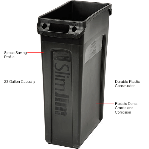 Rubbermaid® Slim Jim® 1956187 Recycling Container
																			