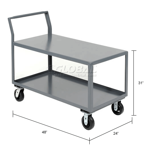 Trucks & Carts | Steel Carts | 2 Shelf All-Welded Heavy Duty Service ...