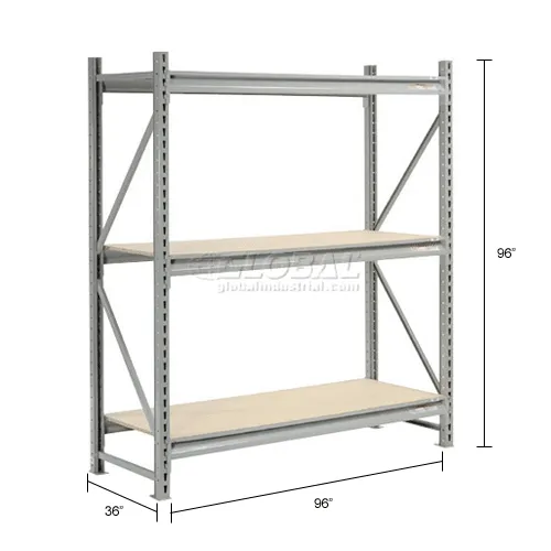 【送料無料】Industrial 3racks Global Industrial™ 3 Level, Extra HD Bulk Storage Rack, Wood Deck