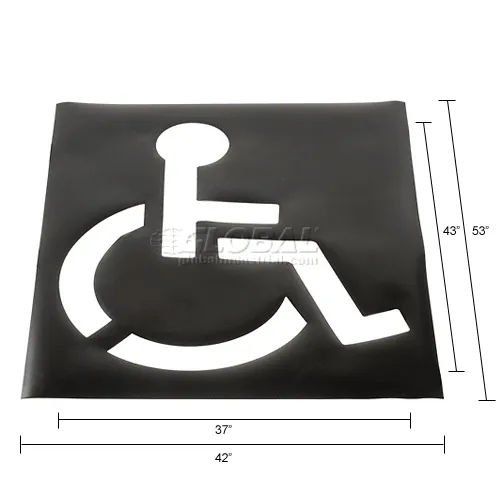 Global Industrial 505199 Parking Lot Stencil, Handicapped Symbol