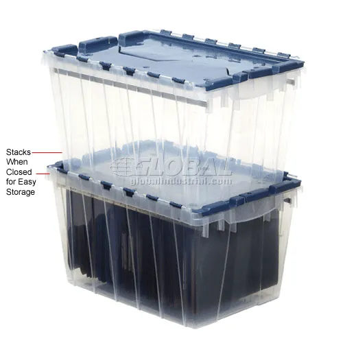 Akro-Mils® Attached Lid Container with File Rails, 21-1/2