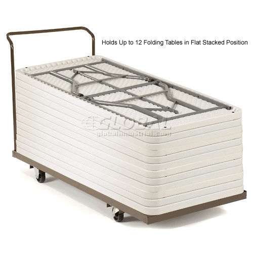Interion Table Cart For Rectangular Folding Tables Holds 12 - up 72