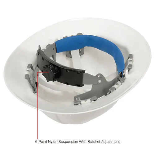 ERB® Omega II® Full Brim Hard Hat, 6-Point Mega Ratchet