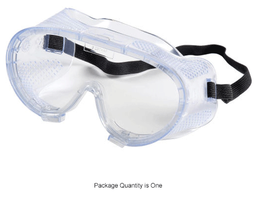 ERB&#153; 15143 Perforated Impact Resistant Goggles - Anti-Fog, Clear Lens, Black Straps