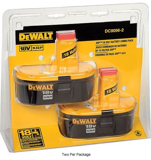 DeWALT® DC9096-2 18V NiCD XRP Battery 2.4Ah 2Pk | 534146 ...