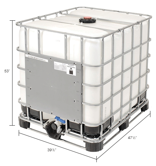 Mauser IBC Container 330 Gallon UN Approved with Composite Metal Pallet