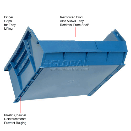 Global Industrial™ Plastic Stack & Hang Bin, 11"W x 10-7/8"D x 5"H ...