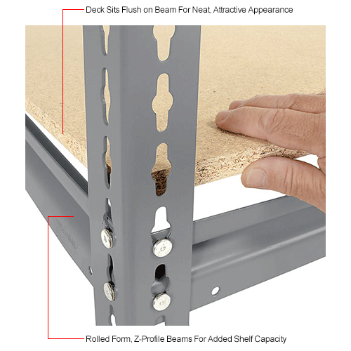 Global Industrial™ High Cap. Starter Rack 48Wx24Dx84H 3 Levels Wood ...