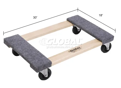 Global Industrial Mobile Pedestal Base - 16" X 20" Steel Dolly With 4" Locking Casters