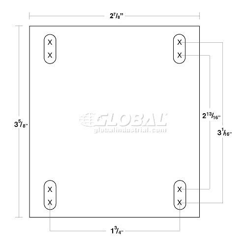 Faultless Swivel Plate Caster 460S4 4" Polyolefin Wheel