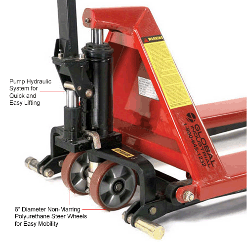 Global Industrial™ Manual HighLift Skid Jack Truck, 2200 Lb. Capacity