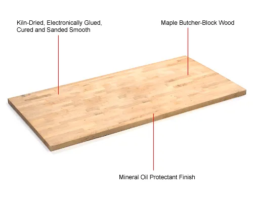 Global Industrial™ Workbench Top, Boos Maple Butcher Block Square