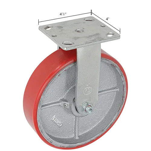 S 6"x2" Heavy Duty Casters, Industrial Caster With Strong Capacity 1200 Lb High Temperature Resistance 50f 250f Use Dollies Workbench 6 Inch 1 Brake