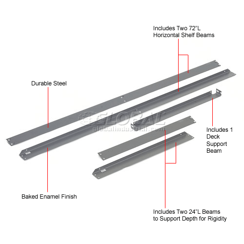Additional Level Without Deck for Wide Span Boltless Rack