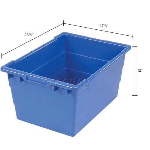 Quantum Cross Stack Nest Tub TUB241712 233/4 x 171/4 x 12 Blue