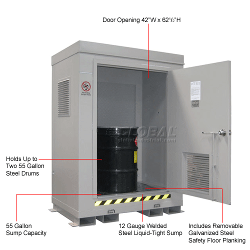 Outdoor Hazardous Chemical Storage Building 2 Drum 603150