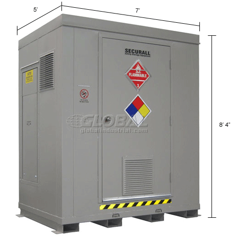 Outdoor Hazardous Chemical Storage Building 6 Drum
