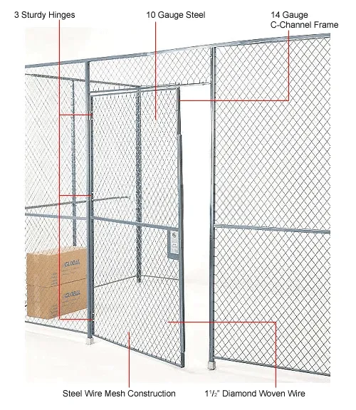 Global Industrial™ Wire Mesh Hinged Door - 8x4