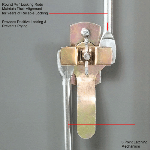 Global Industrial™ Storage Turn Handle, 36"Wx18"Dx78"H, Gray