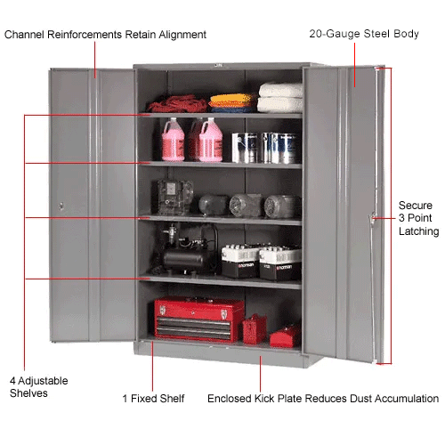 H 48 W x 14 D x 1 in Lower Shelf Gray