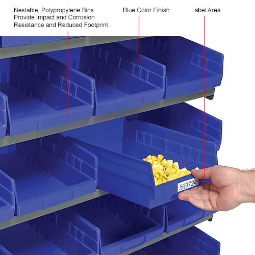 Large Blue Parts Bin for Cabinets and Pick Racks