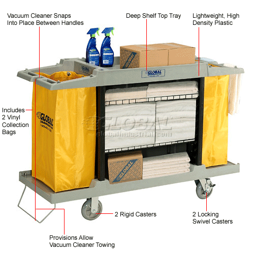 Global Industrial™ Hotel Cart, Housekeeping Cart 603575