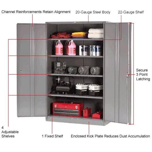 Global Industrial™ Storage Turn Handle, 48"Wx24"Dx78"H, Gray