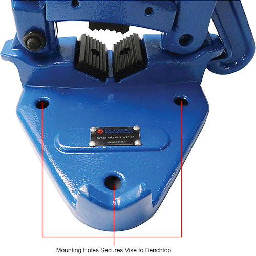 Global Industrial™ Bench Yoke Vise, 1/8" 3" Pipe Capacity