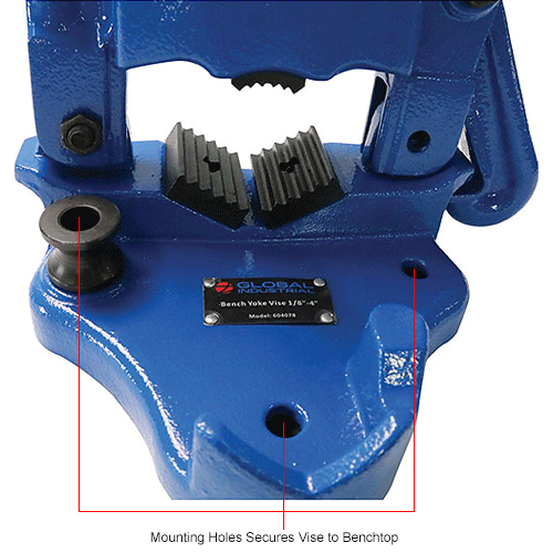 Global Industrial™ Bench Yoke Vise, 1/8" 4" Pipe Capacity